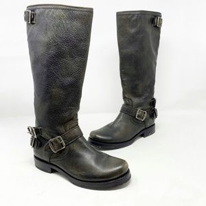Frye | Veronica Grey Motorcycle Boots 7